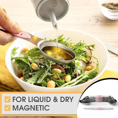 Spring Chef Stainless Steel Magnetic Measuring Spoons Set of 8 - Image 6