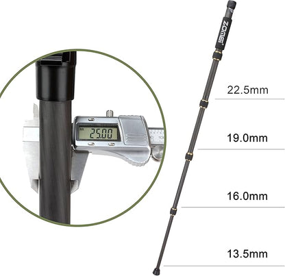 ZOMEI Z669C Carbon Fiber Portable Tripod with Ball Head Compact Travel for Canon,Sony, Nikon, Samsung, Panasonic, Olympus, Kodak, Fuji, Cameras and Video Camera