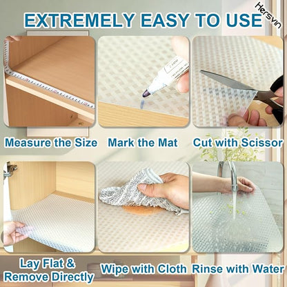 Shelf Liners 22 in x 20 ft EVA Drawer Mats, Non-Adhesive Cupboard Protector - Image 3