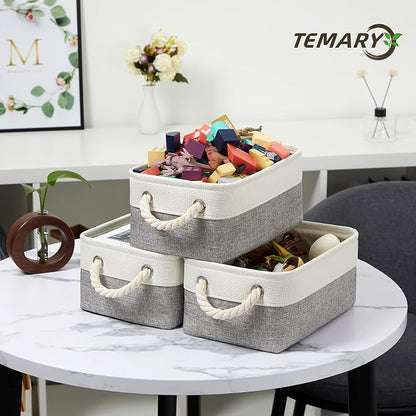 Temary Small Storage Baskets for Organizing 6Pcs Small Storage Bins, Decorative - Image 4