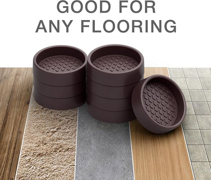 Furniture Cups X-PROTECTOR – 2" Caster Cups 8 PCS – Round Furniture Coasters – - Image 5