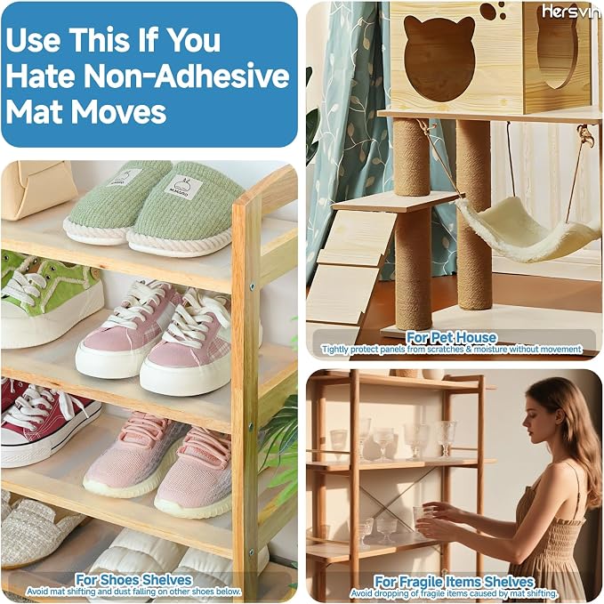 Shelf Liners 24 in x 20 ft Self-Adhesive EVA Drawer Mats, Cupboard Protector - Image 6