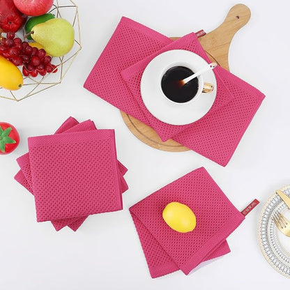 Homaxy 100% Cotton Waffle Weave Kitchen Dish Cloths, Ultra Soft Absorbent Quick - Image 7