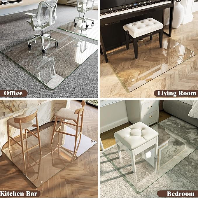 Koonmi Tempered Glass Chair Mat 40"x60" - Image 8
