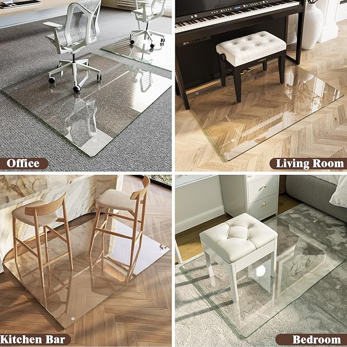 Koonmi Tempered Glass Chair Mat 46"x55" - Image 8