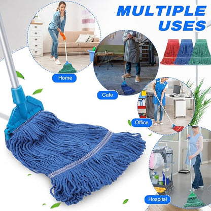 Roshtia 30 Pieces Commercial Mop Head Replacement Floor Cleaning Wet Mop Heads - Image 4