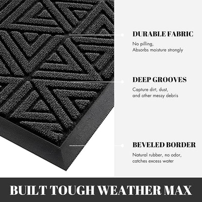 Yimobra Large Door Mat 36x24, All-Weather Waterproof Non-Slip Welcome Matt - Image 2