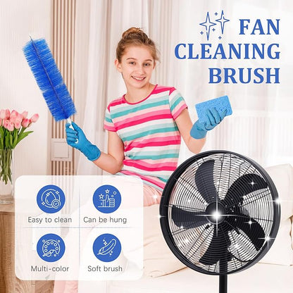 10Pcs Floor Fan Cleaning Brush Set, Bendable Fan Duster, Microfiber Detail - Image 3