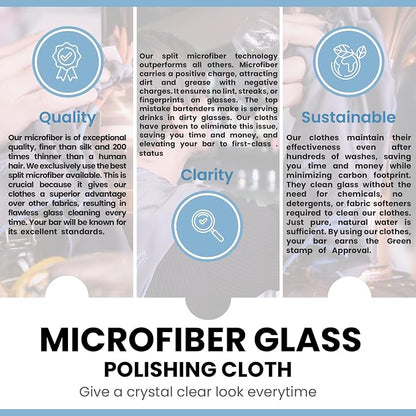 Trendy Bartender Toast to Perfection Microfiber Glass Polishing Lint-Free Cloth - Image 9