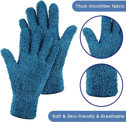 Bencailor 6 Pairs Microfiber Dusting Gloves, Dusting Cleaning Gloves Microfiber - Image 5