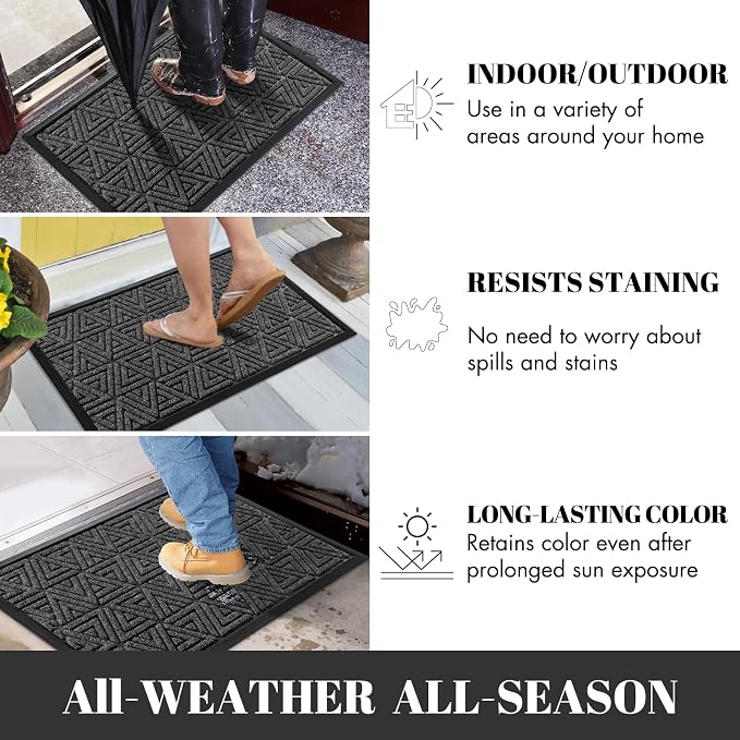 Yimobra Extra Large Door Mat 60x32, All-Weather Waterproof Non-Slip Welcome - Image 7