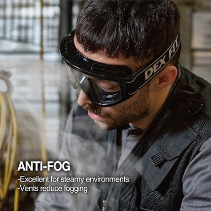 DEX FIT Protective Safety Goggles SG220B; Anti Fog & Scratch, Z87 Eye Protection - Image 4