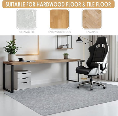 Kuyal Office Chair Mat for Hardwood Floor, Anti Slip, Non-Curve Computer Chair - Image 5