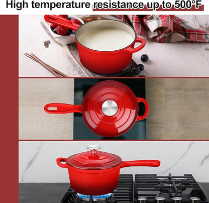 Enameled Cast Iron Sauce Pan - Image 4