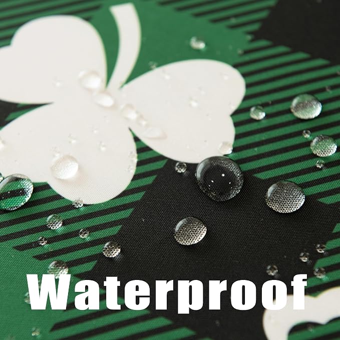 Saint Patricks Day Classic Buffalo Shamrock Tablecloth Fabric - Image 4