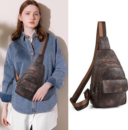 Sling Bag Crossbody Bags for Women Small Cross Body Bag Fanny Packs Chest Sling Purse for Daily Travel Leisure Sport