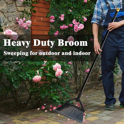 Outdoor Angle Broom Indoor, Upgraded Heavy Duty Commercial Brooms, Restaurant - Image 7