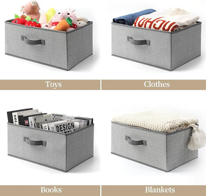 Storage Baskets, 15.7 Inch Woven Fabric Bins, Storage Cubes - Image 4
