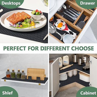 Shelf Liners, Non-Adhesive Drawer Liner, Waterproof & Oil-Proof Kitchen Cabinet - Image 6