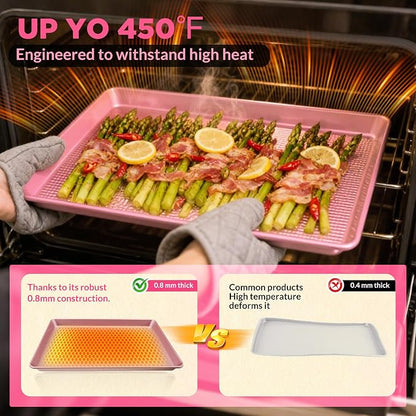 Professional Non-Stick Baking Sheets Set, 3-Piece Heavy Duty Carbon Steel - Image 7