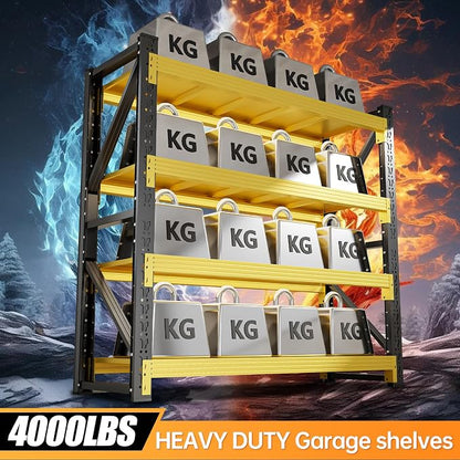 4000LBS Storage Shelves Heavy Duty, 4 Tier Adjustable Shelf, Garage Storage - Image 3