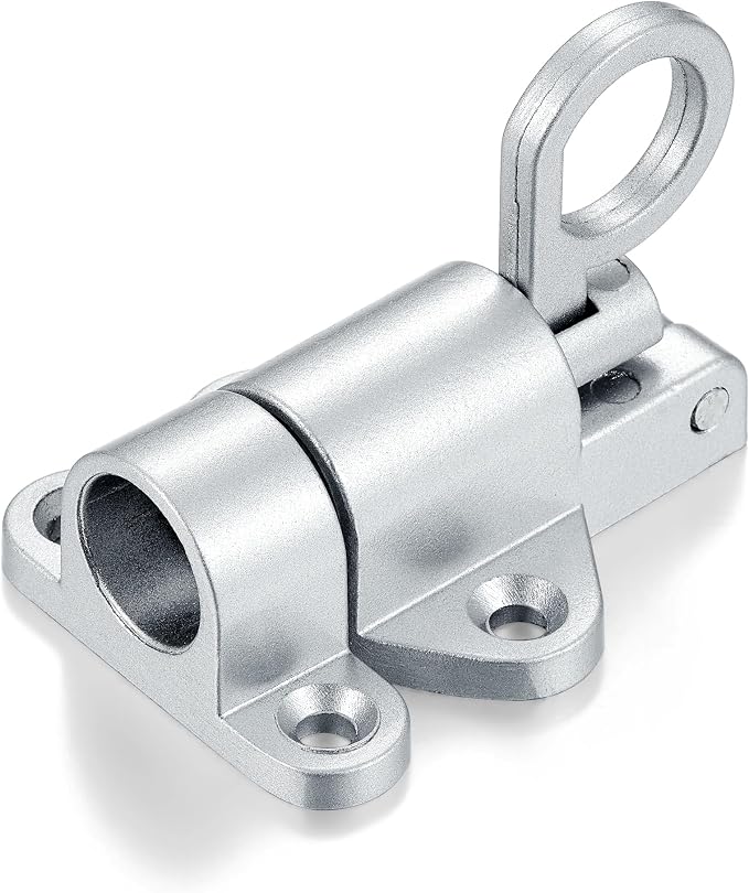 4 Packs Self-Closing Latches，Silver Gray Spring Door Lock，Resilient Bolt Latch - Image 6