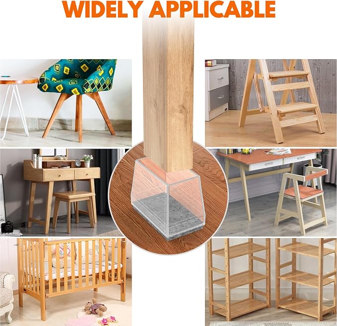 Rectangle Chair Leg Protectors for Hardwood Floors - Image 6
