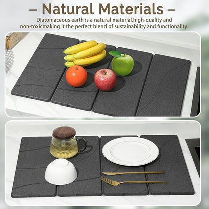 2 PCS Large Stone Dish Drying Mat - Image 8