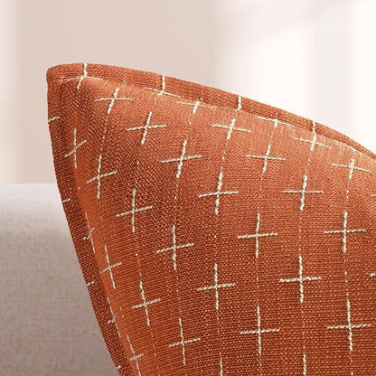 ZWJD Fall Pillow Covers 18x18 Set of 2 Soft Polyester Textured Pillow Covers - Image 2