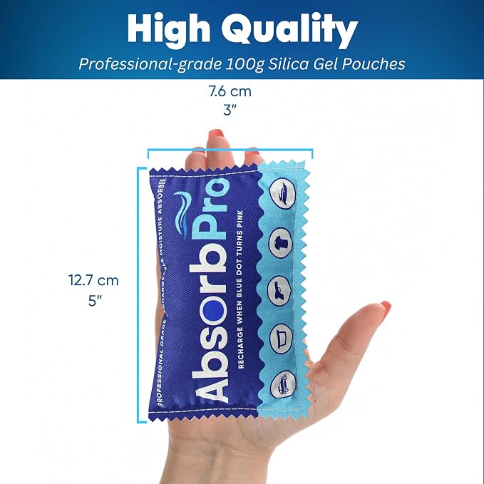 Rechargeable Dehumidifier Bag 3-Pack - 100g Reusable Moisture Absorbers - - Image 4