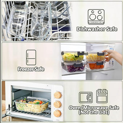 M MCIRCO 10-Pack Glass Food Storage Container - Image 4
