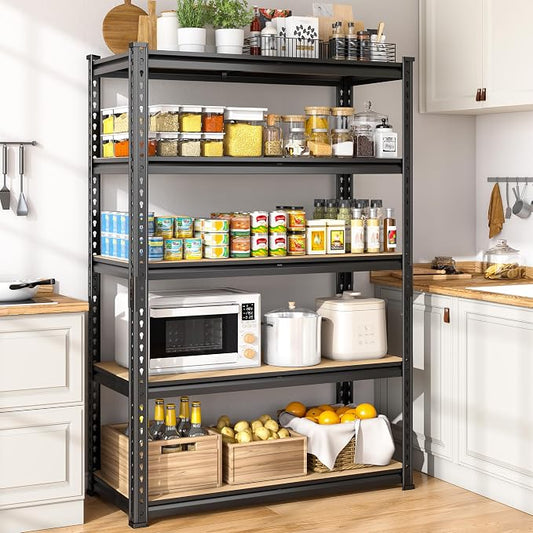 1980LBS Storage Shelves, 5-Tier Adjustable Pantry Shelves, Metal Shelving Unit - Image 2