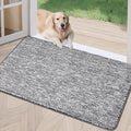 REFETONE Indoor Doormat, Front Door Mat 24"x36" Absorbent Rubber Backing Non Slip Back Door Mats, Washable Low-Profile Inside Floor Mat Door Rugs for Entryway, Resist Dirt Mud Mat for Dogs, Dark Grey