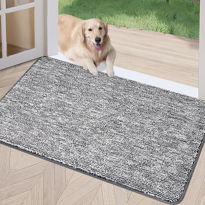 REFETONE Indoor Doormat, Front Door Mat 24"x36" Absorbent Rubber Backing Non by Refetone