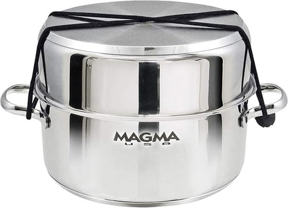 Magma 7 Piece Gourmet Nesting Stainless Steel Cookware Set - Image 3
