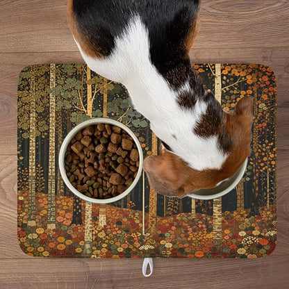 Fall Dish Drying Mat for Kitchen Counter Autumn Forest Vintage Botanical Nature - Image 9