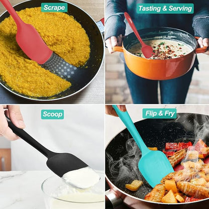 Silicone Spatula Set, High Heat Resistan Rubber Spoon Spatula, Non-Stick - Image 9