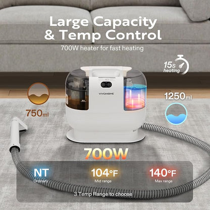 VIVOHOME Portable Multipurpose Carpet Cleaner Machine, 15s Fast Heating Spot - Image 2