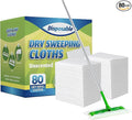 SUZZYVINE Dry Sweeping Cloths Dry Pads Refills 80 Count Dry Mop Refills for Floor Mopping and Cleaning, Dry Sweeping Cloths Dry Floor Cloths, Unscented, 7.87"x11.81" (80 Count)