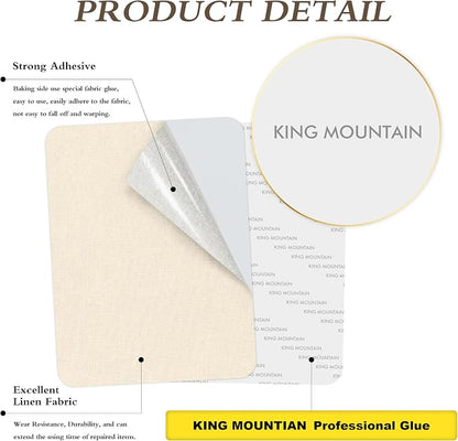 KING MOUNTAIN Fine Linen Repair Patches, Self-Adhesive, Off White, Can Be Used - Image 2
