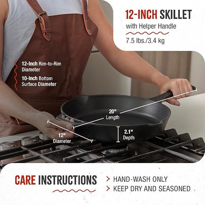 Victoria 12-Inch Cast Iron Skillet Set - Image 7