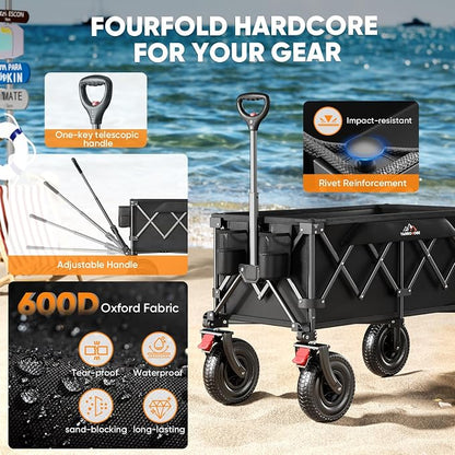 Beach Wagon with 9x3 Big Rubber Wheels - Image 6