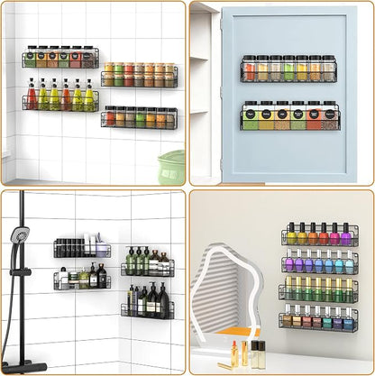 Wall Mounted Spice Rack Organizer, Pantry Door Organizer & Hanging Storage - Image 6