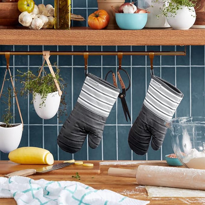 KitchenAid Albany Oven Mitt 2-Pack Set, Charcoal Grey - Image 2