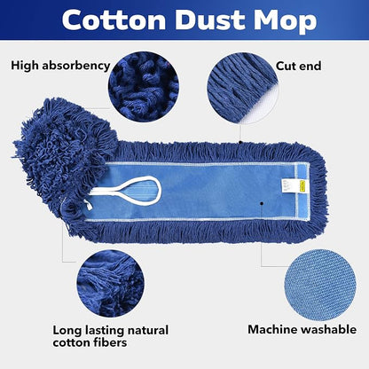 Matthew Cleaning 36'' Industrial Strength Cotton Dust Mop Refill Washable - Image 3
