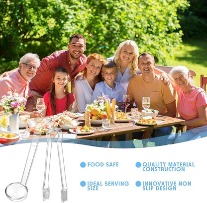 12 Pieces Plastic Serving Utensils Set Including 6 Pcs 1 oz Small Ladle and 6 - Image 4