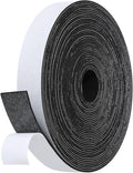 Weather Stripping Door Seal Strip- 1 Inch X 1/16 Inch X 32Feet, Strong Adhesive, Lightproof, Soundproof, Weatherproof Foam Tape Insulation for Sliding Door, Front Door Frame, Windows- Black