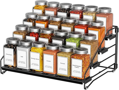 BOIVSHI 4 Tier Spice Rack for Cabinet, Spice Rack Organizer, Depth Adjustable by BOIVSHI