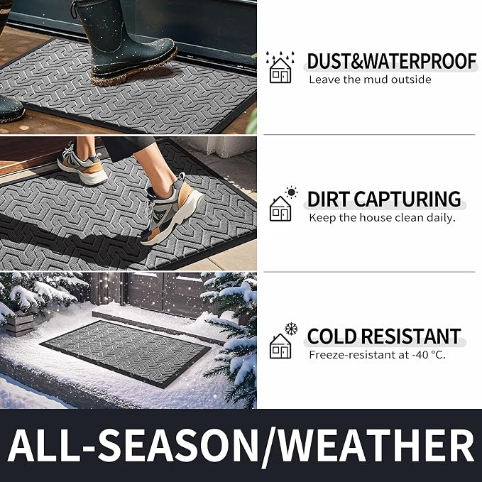 Yimobra Large Door Mat Outside Entrance 36x24, Waterproof Heavy Duty Outdoor - Image 5