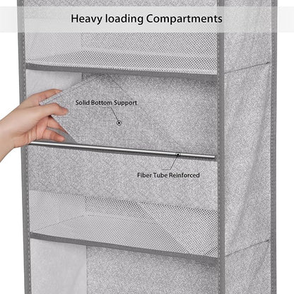 Univivi 6-Shelf Over Door Hanging Organizer Fabric Baby Door Storage - Image 5